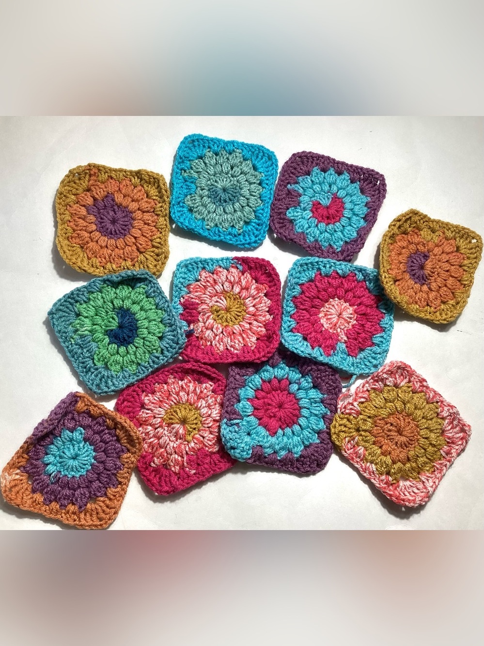 Handmade Crochet Granny Squares Lot